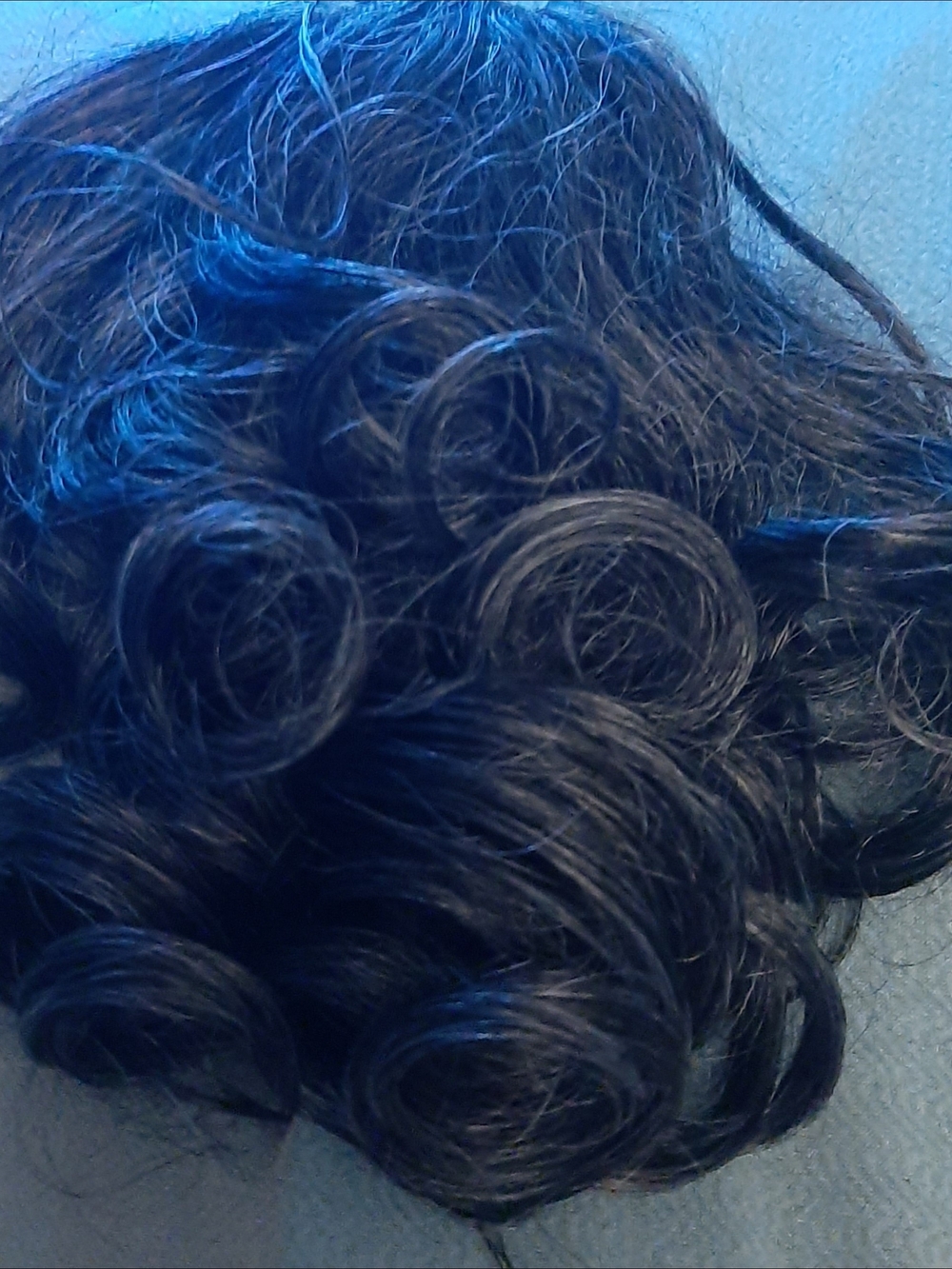 Black Curly Hairpiece - Classic Volume